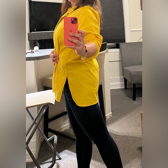 ESPRIT Oversize Button Shirt Chore Utility Top Pocket Polo Blouse Retro Designer - Picture 8 of 16